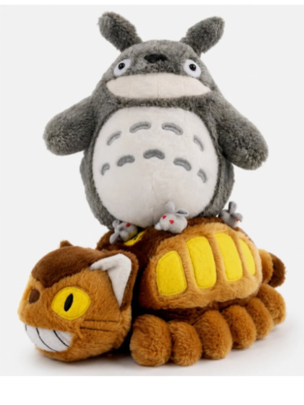 (Set of 2) My Neighbor Totoro & Cat BusLarge Plush Stuffed Animal Pillow Toy